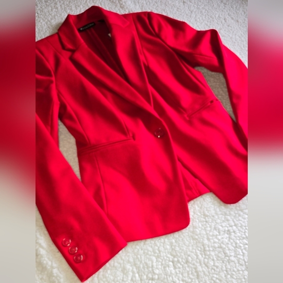 7th Avenue Design Studio Hour Glass One Button Cotton Blazer Sz.2 - Picture 4 of 12